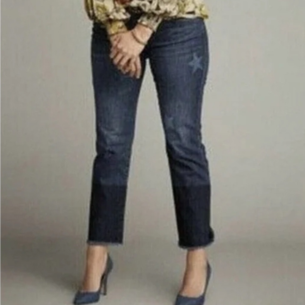 Cabi Slim Boyfriend Mid-Rise Two-Toned Jeans 8